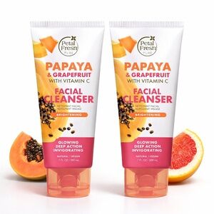 Lot 2pc Petal Fresh Papaya & Grapefruit Vitamin C Facial Cleanser Vegan 7oz